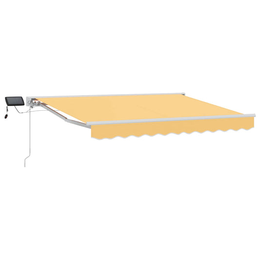 Manual Awning Frame with LEDs Sand 5 x 3.5 m