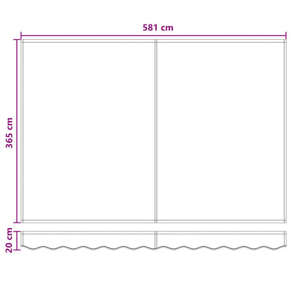 Retractable Awning Taupe 600 x 350 cm