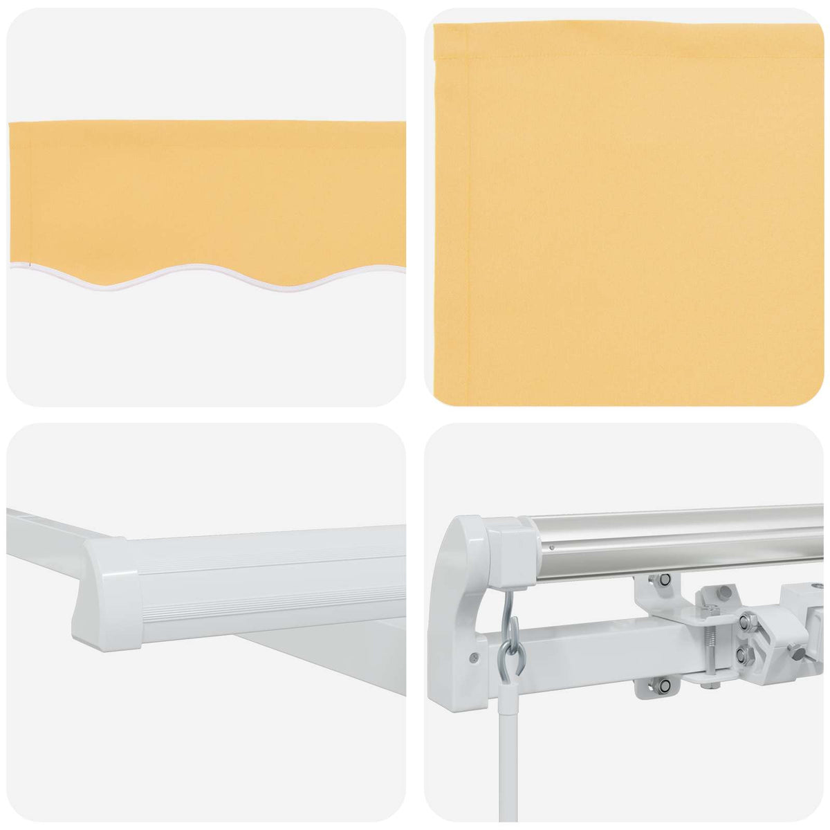 Retractable Awning Sand 600 x 350 cm Fabric and Aluminium