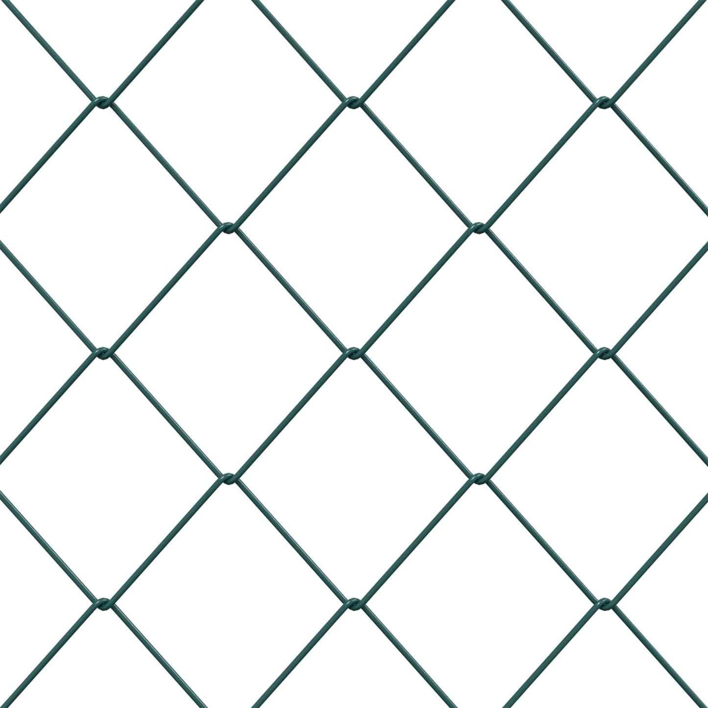 Chain Link Fence Green 2 x 10 m Steel