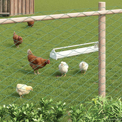 Chain Link Fence Green 2 x 10 m Steel