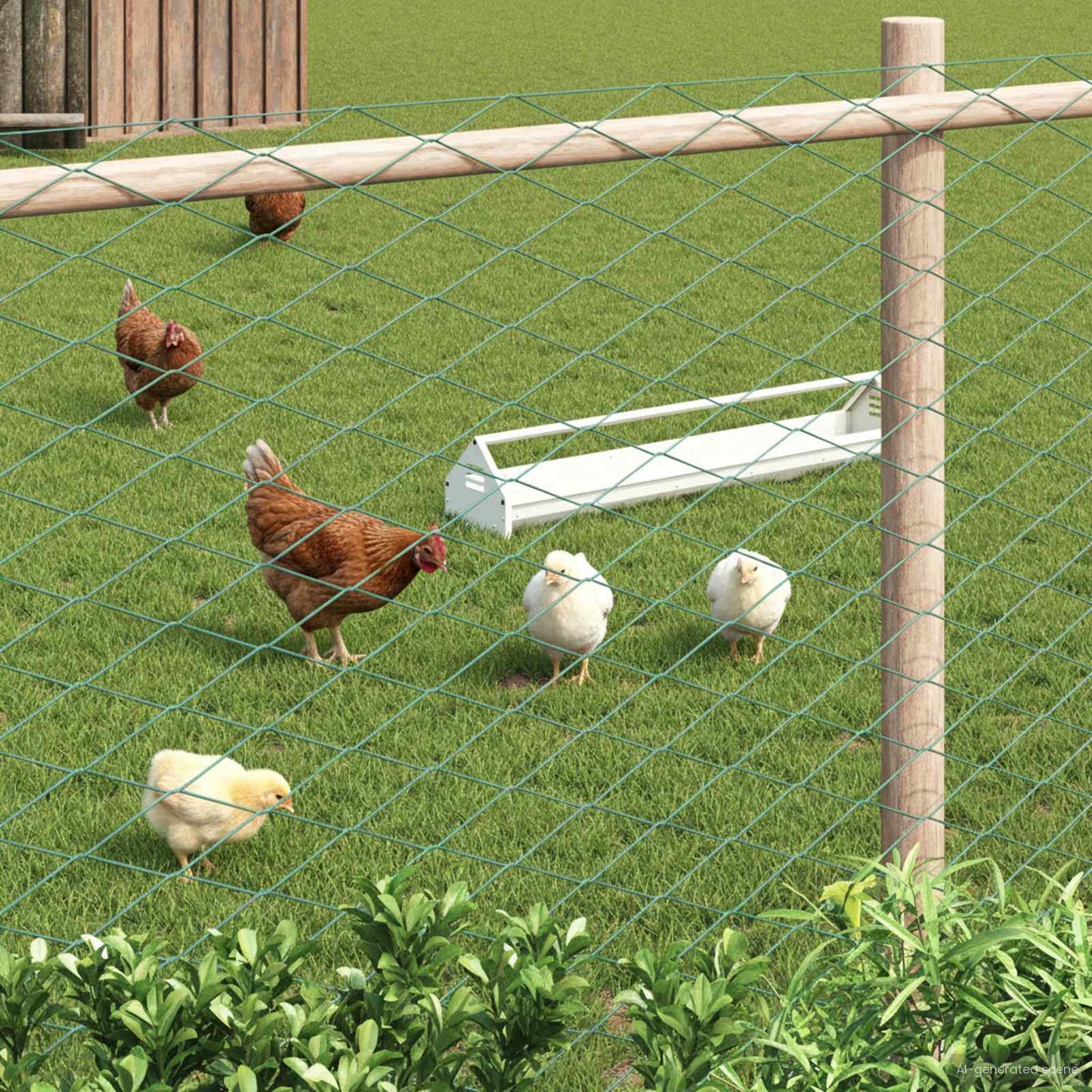 Chain Link Fence Green 2 x 20 m Steel