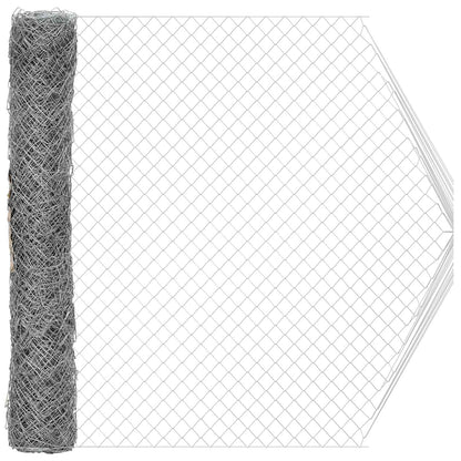 Chain Link Fence Galvanised 2 x 20 m Glass