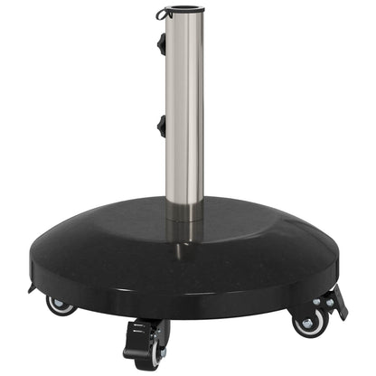 Granite Parasol Base with Wheels for 40-50 mm Pole 29 kg Black