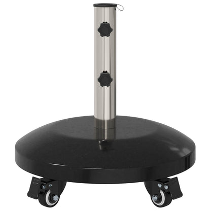 Granite Parasol Base with Wheels for 40-50 mm Pole 29 kg Black