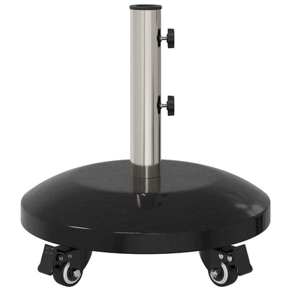 Granite Parasol Base with Wheels for 40-50 mm Pole 29 kg Black