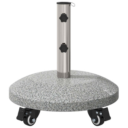 Granite Parasol Base with Wheels for 4-5 cm Pole 27.2 kg Grey