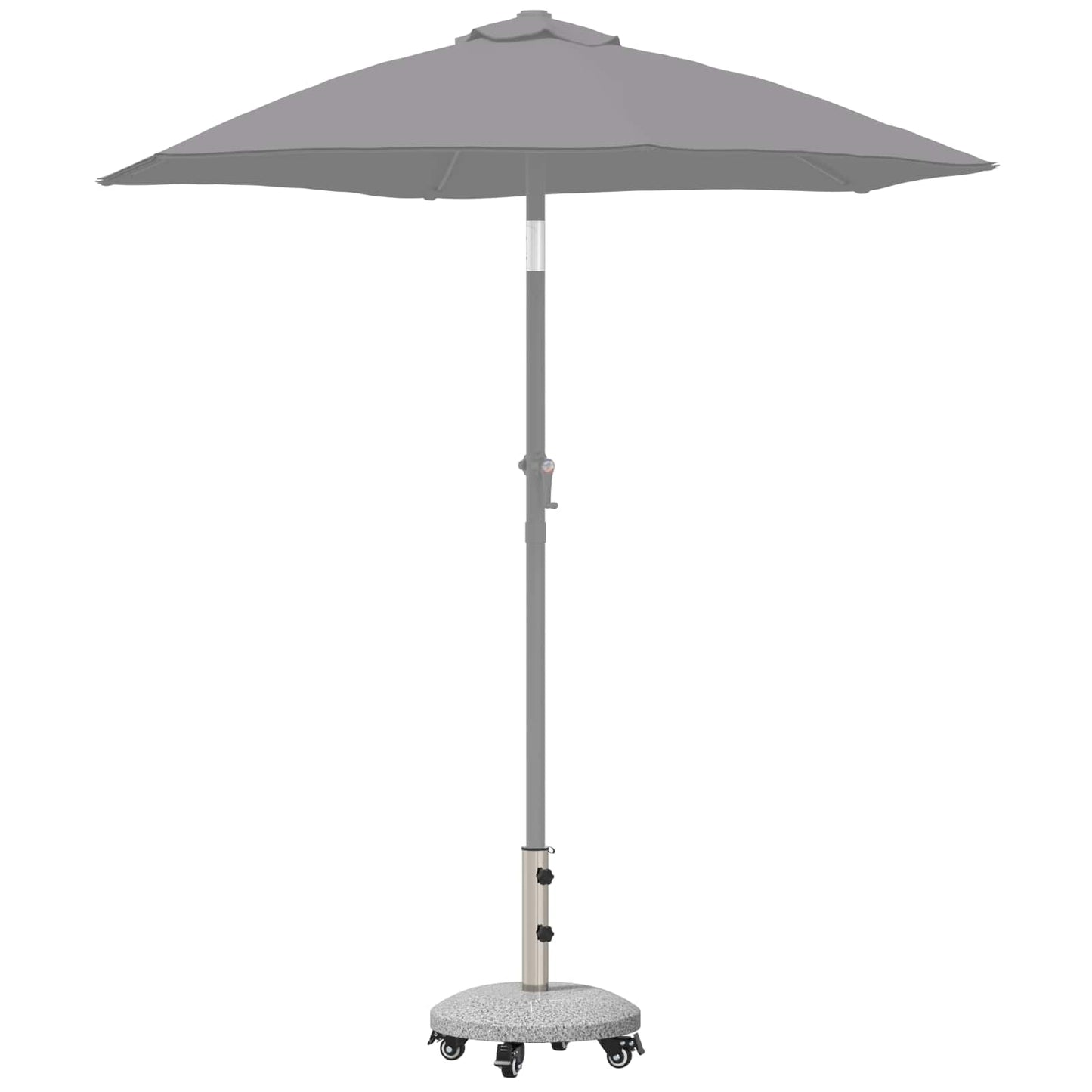 Granite Parasol Base with Wheels for 4-5 cm Pole 27.2 kg Grey