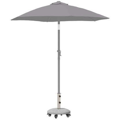 Granite Parasol Base with Wheels for 4-5 cm Pole 27.2 kg Grey