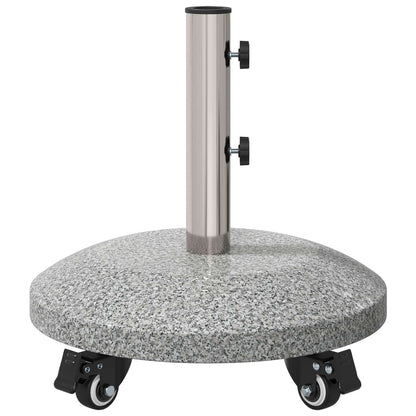 Granite Parasol Base with Wheels for 4-5 cm Pole 27.2 kg Grey