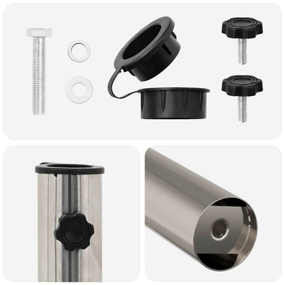 Parasol Base Tube 0.63 kg Natural Stainless Steel