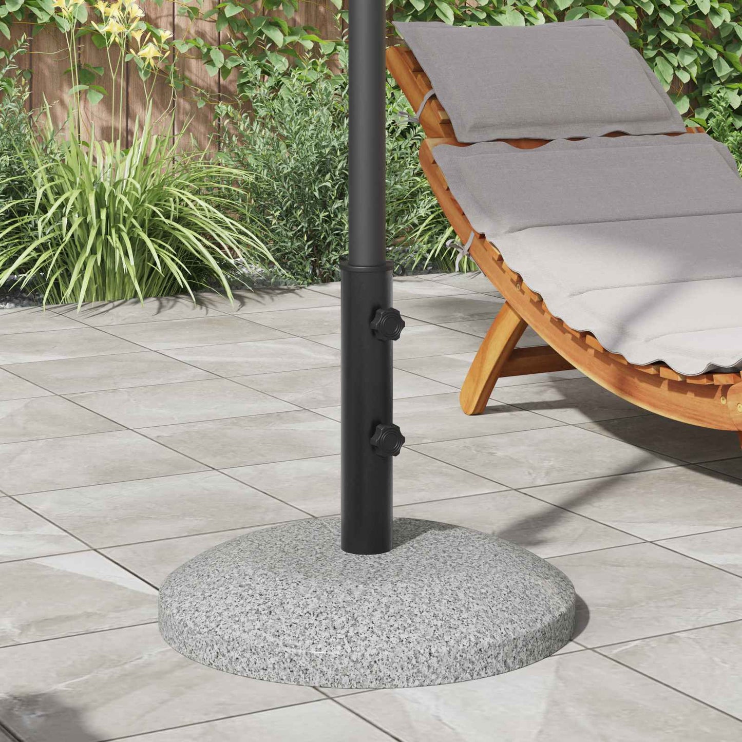 Parasol Base Tube 0.6 kg Black Iron for 40-50 mm Pole