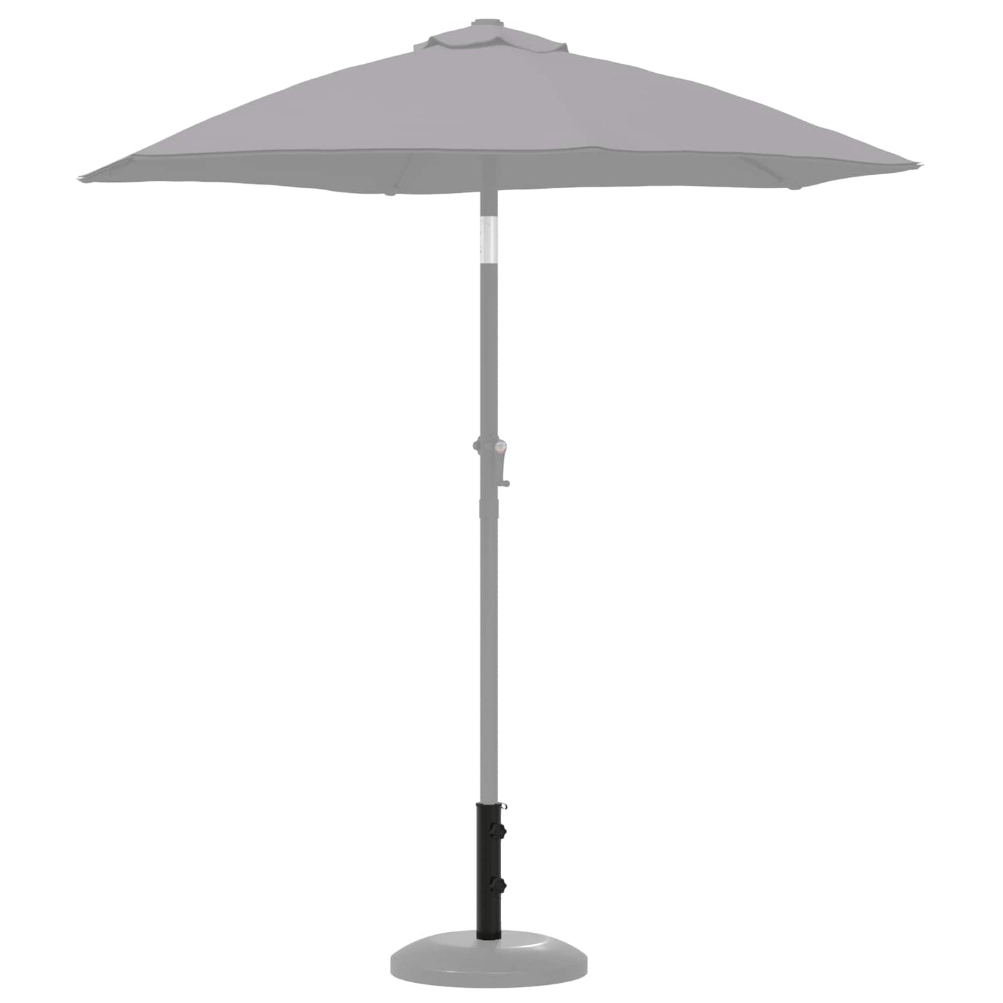 Parasol Base Tube 0.6 kg Black Iron for 40-50 mm Pole