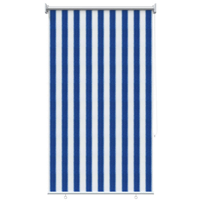 Outdoor Roller Blind 90% UV Block Blue and White Stripe HDPE