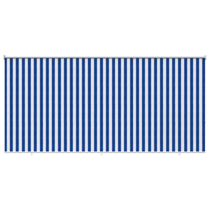 Outdoor Roller Blind 90% UV Block Blue and White Stripe HDPE