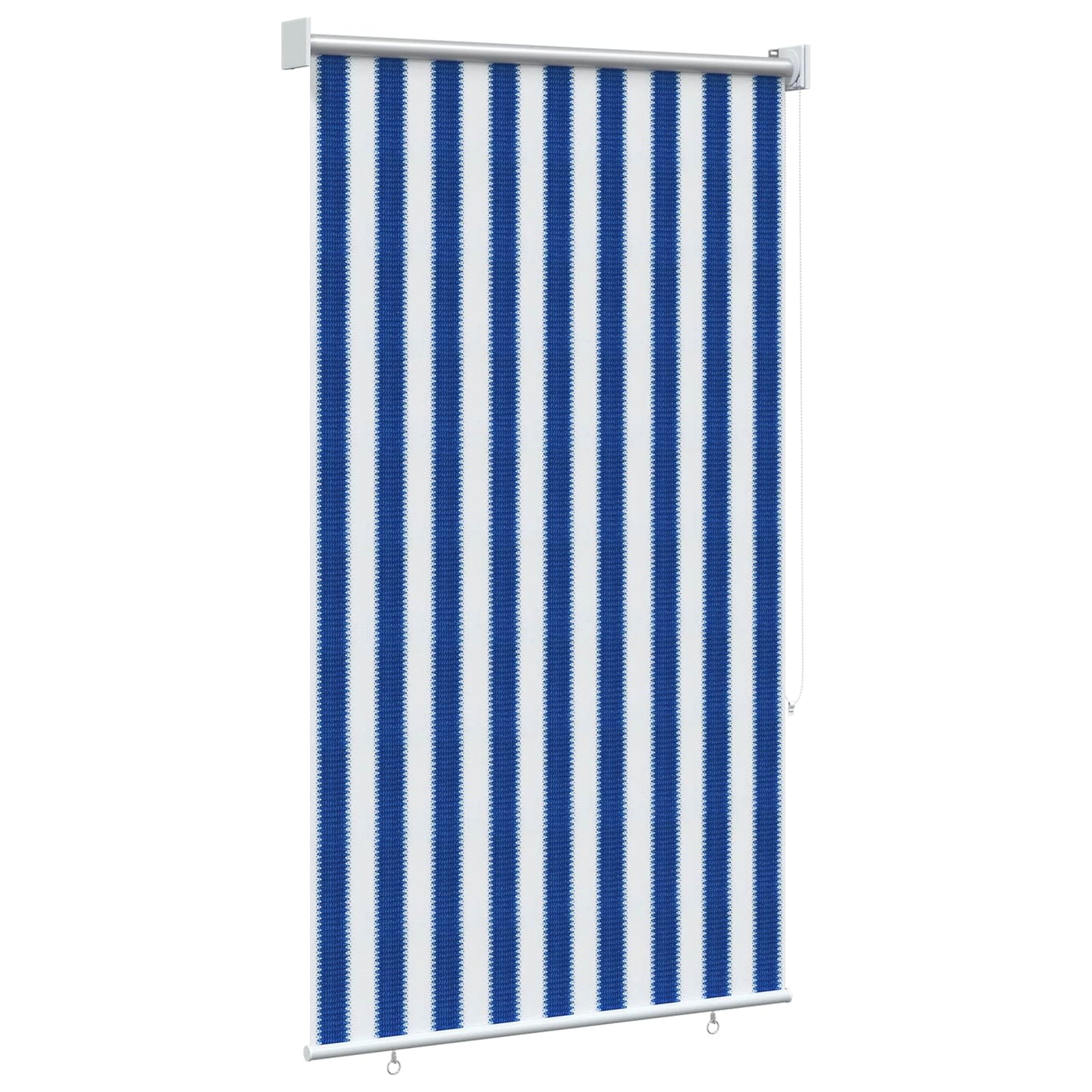 Outdoor Roller Blind 90% UV Block Blue and White Stripe HDPE