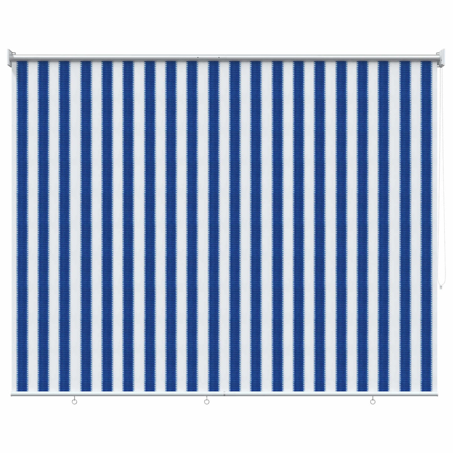 Outdoor Roller Blind 90% UV Block Blue and White Stripe HDPE