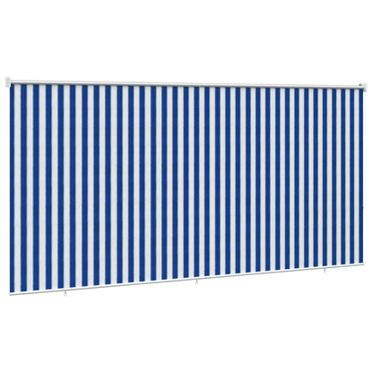 Outdoor Roller Blind 90% UV Block Blue and White Stripe HDPE
