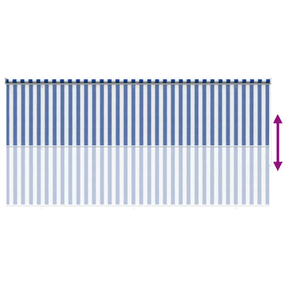 Outdoor Roller Blind 90% UV Block Blue and White Stripe HDPE