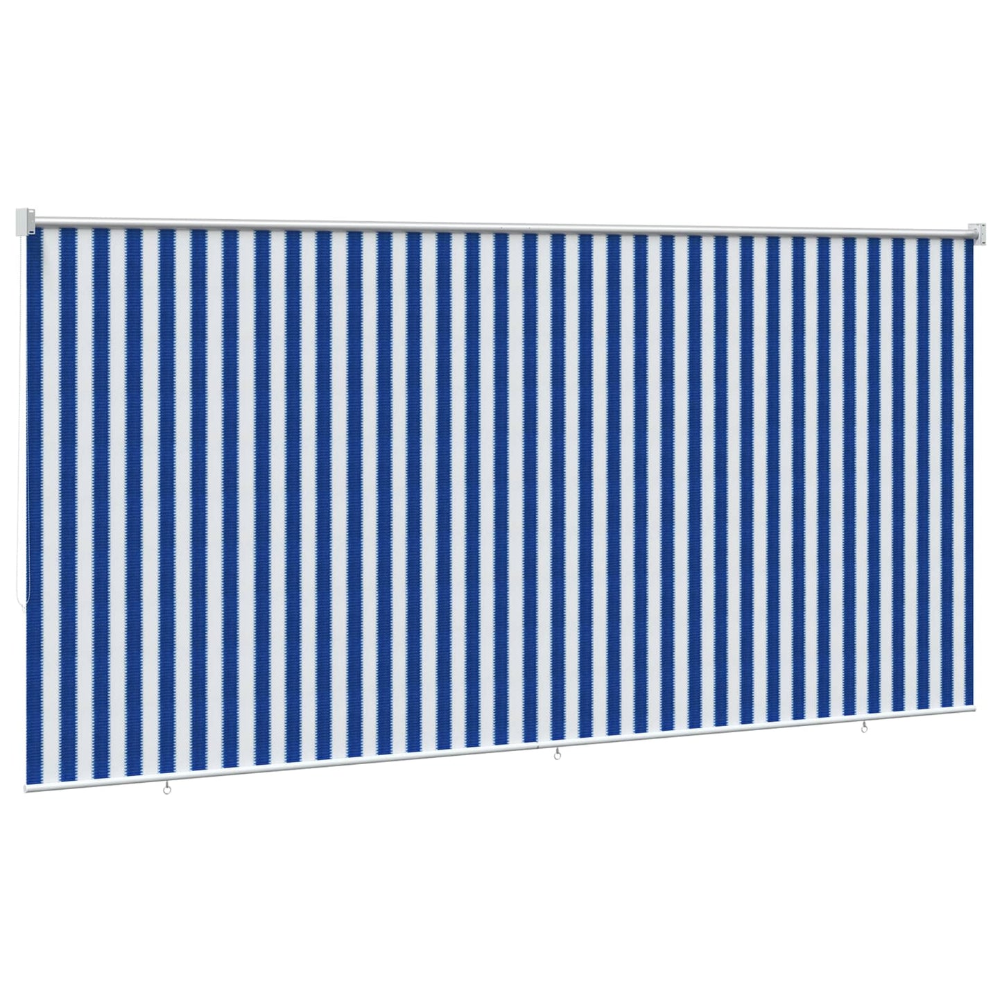 Outdoor Roller Blind 90% UV Block Blue and White Stripe HDPE