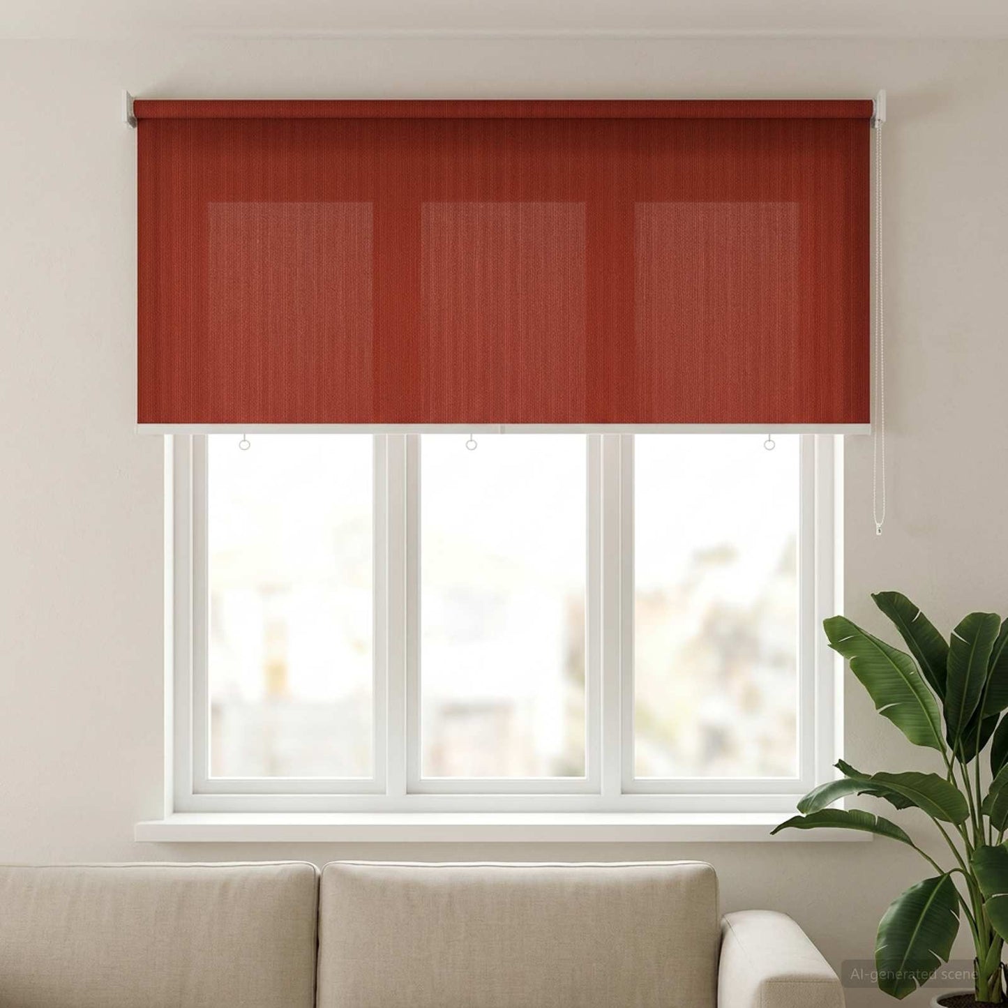 Outdoor Roller Blind 90% UV Block Terracota 140 x 140 cm HDPE