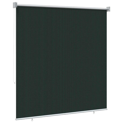 Outdoor Roller Blind 90% UV Block Dark Green 160 x 140 cm HDPE