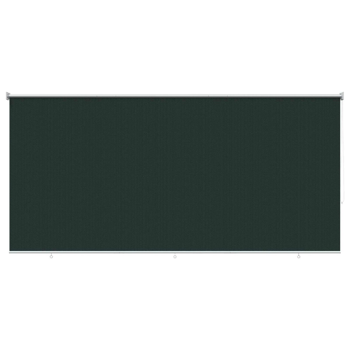 Outdoor Roller Blind 90% UV Block Dark Green 300 x 140 cm HDPE