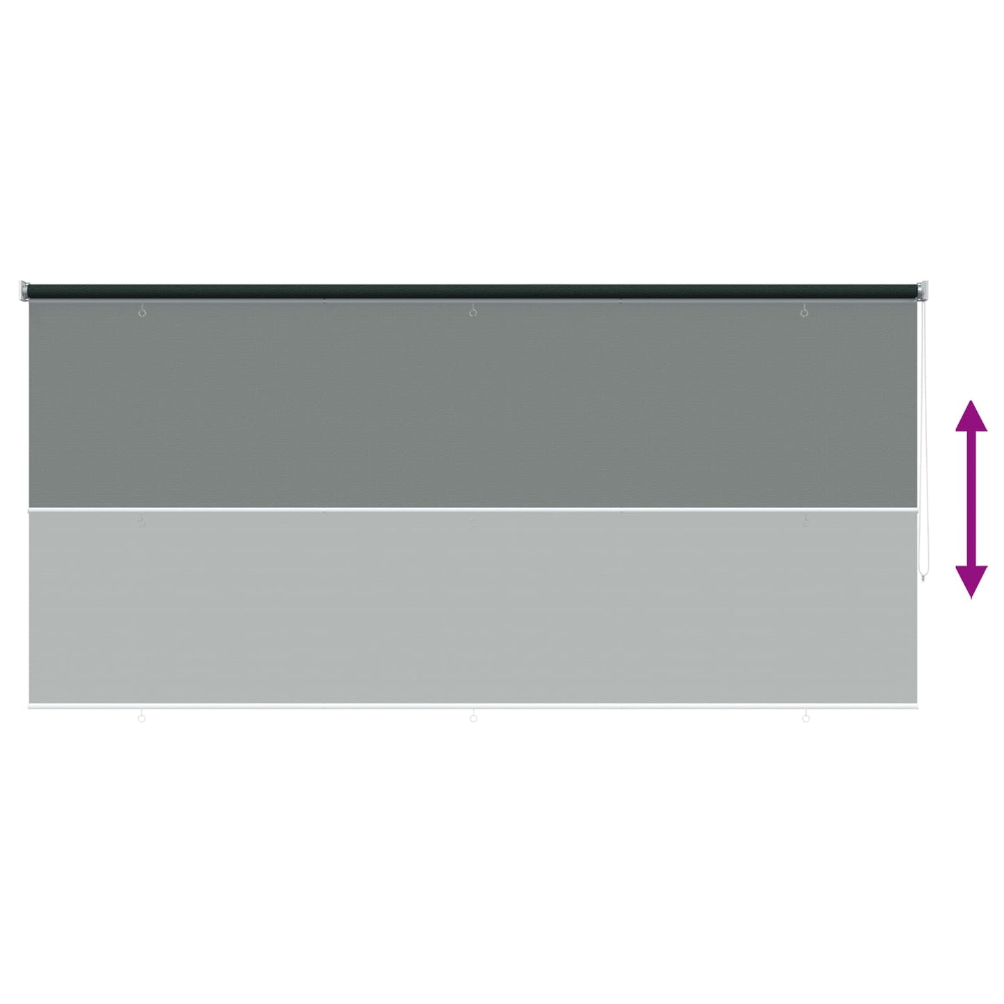Outdoor Roller Blind 90% UV Block Dark Green 350 x 140 cm HDPE