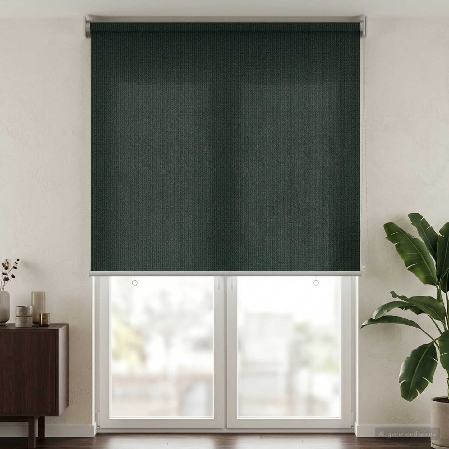 Outdoor Roller Blind 90% UV Block Dark Green 80 x 230 cm HDPE