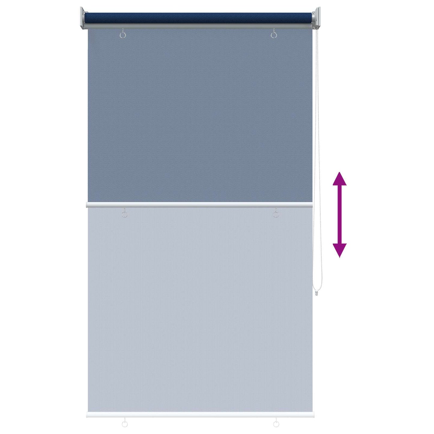 Outdoor Roller Blind 90% UV Block Blue 80 x 140 cm HDPE
