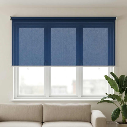 Outdoor Roller Blind 90% UV Block Blue 140 x 140 cm HDPE