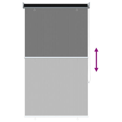Outdoor Roller Blind 90% UV Block Black 80 x 140 cm HDPE