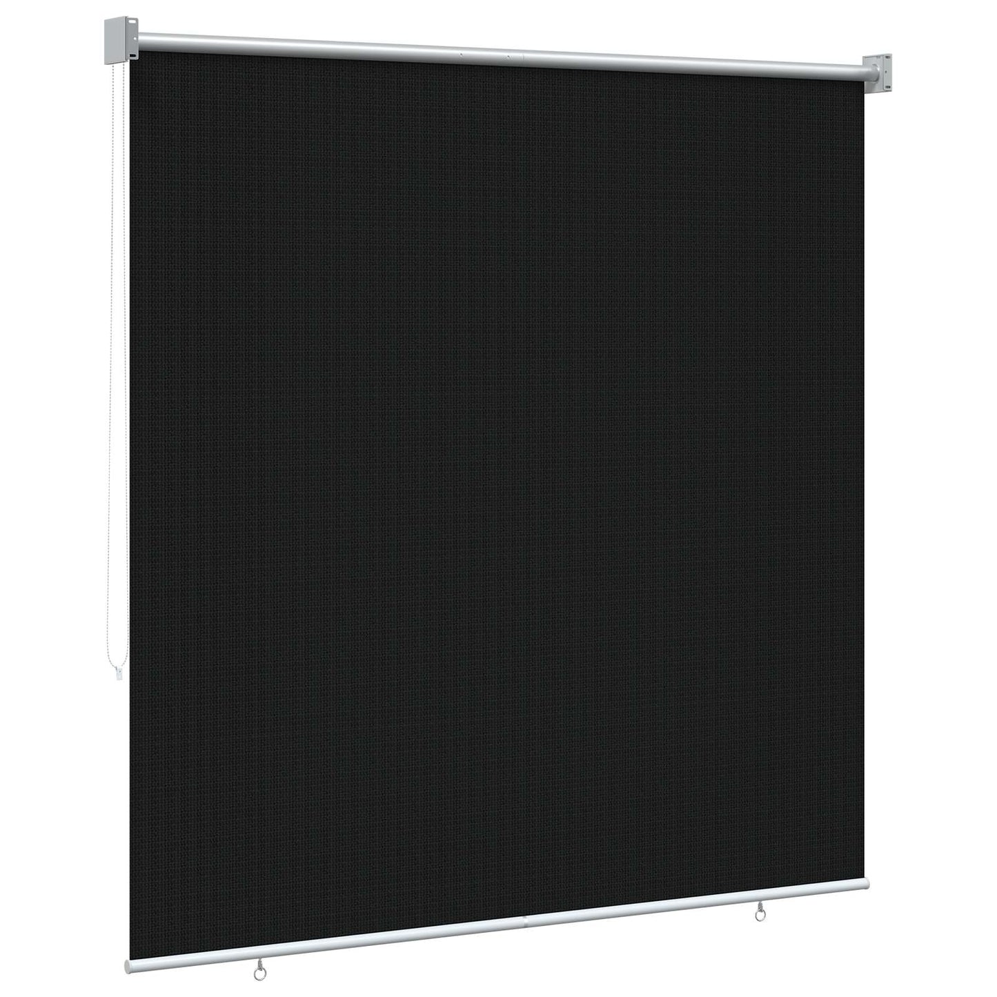 Outdoor Roller Blind 90% UV Block Black 140 x 140 cm HDPE