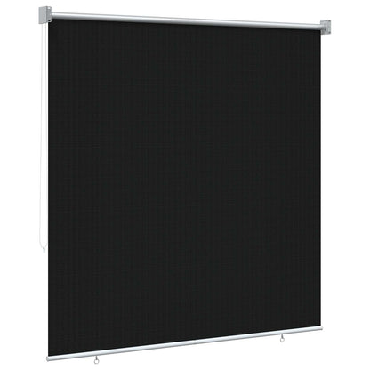 Outdoor Roller Blind 90% UV Block Black 140 x 140 cm HDPE