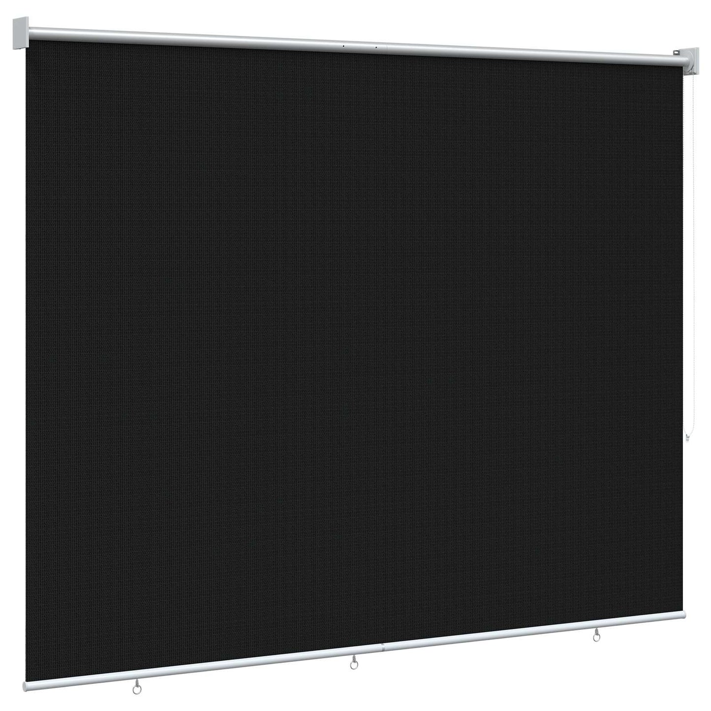 Outdoor Roller Blind 90% UV Block Black 200 x 140 cm HDPE