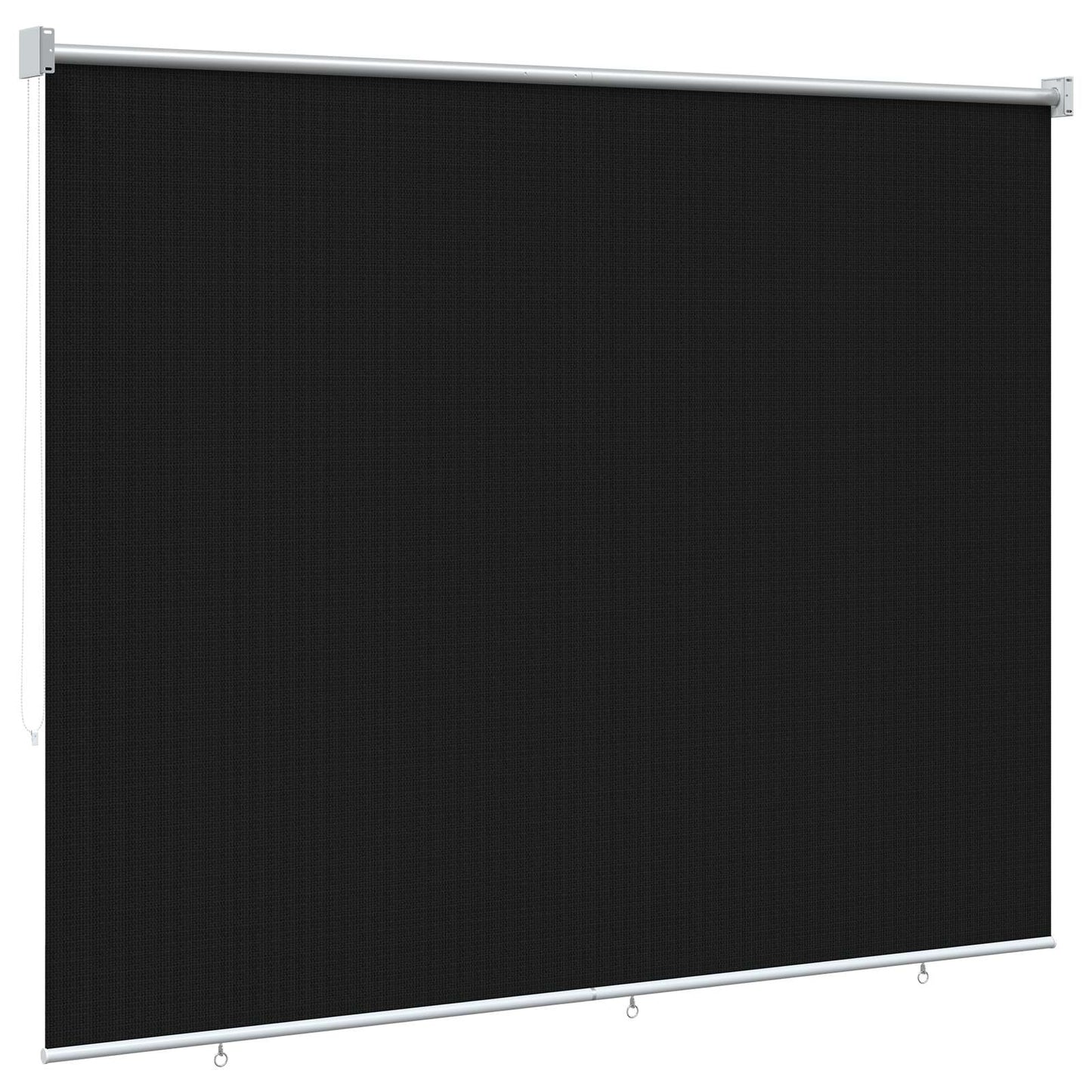 Outdoor Roller Blind 90% UV Block Black 200 x 140 cm HDPE