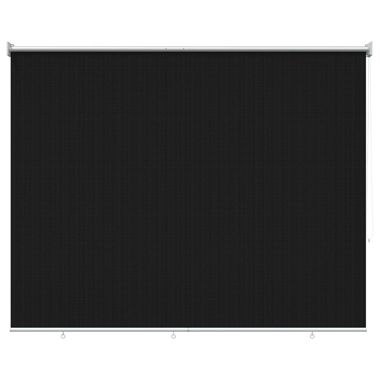 Outdoor Roller Blind 90% UV Block Black 200 x 140 cm HDPE