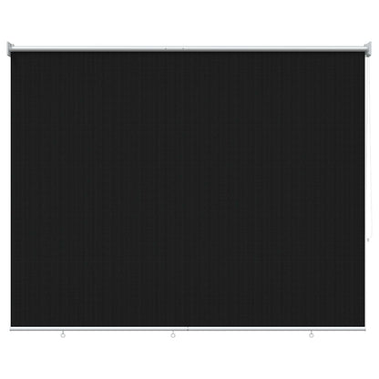 Outdoor Roller Blind 90% UV Block Black 200 x 140 cm HDPE
