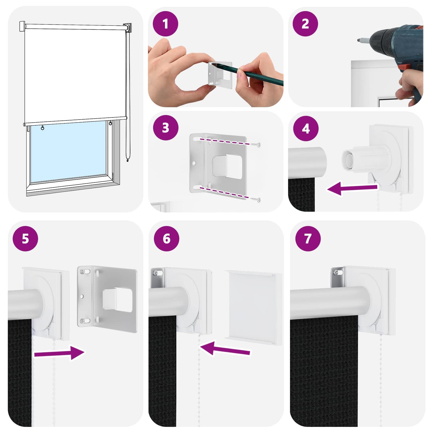 Outdoor Roller Blind 90% UV Block Black 200 x 140 cm HDPE