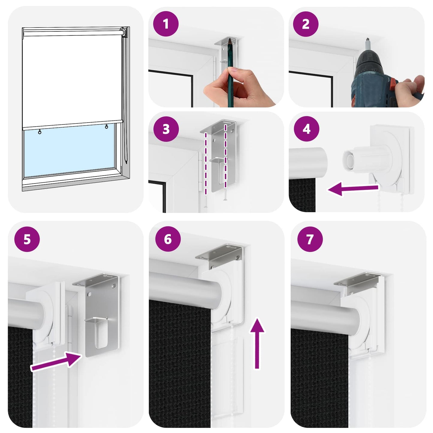 Outdoor Roller Blind 90% UV Block Black 200 x 140 cm HDPE