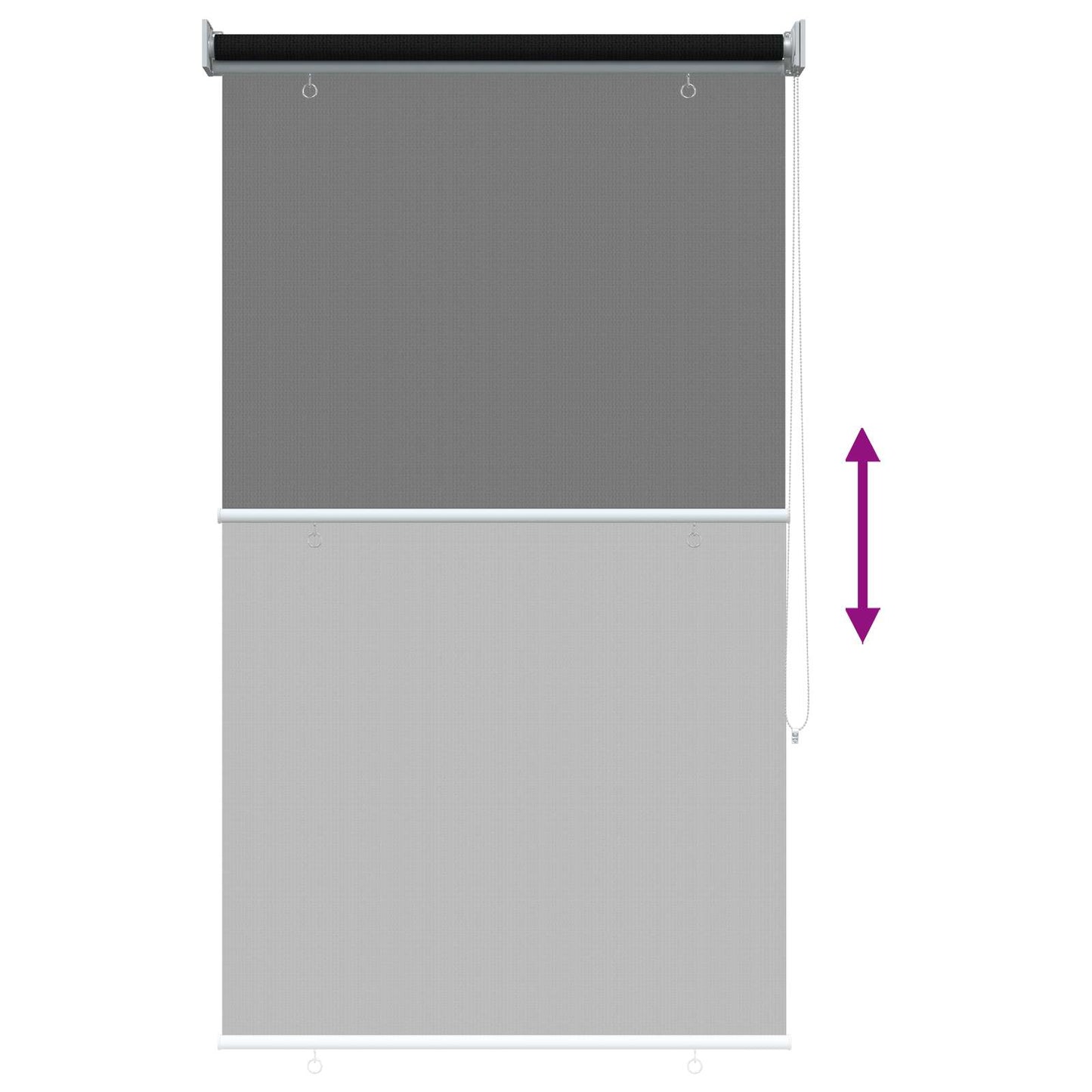 Outdoor Roller Blind 90% UV Block Black 80 x 230 cm HDPE