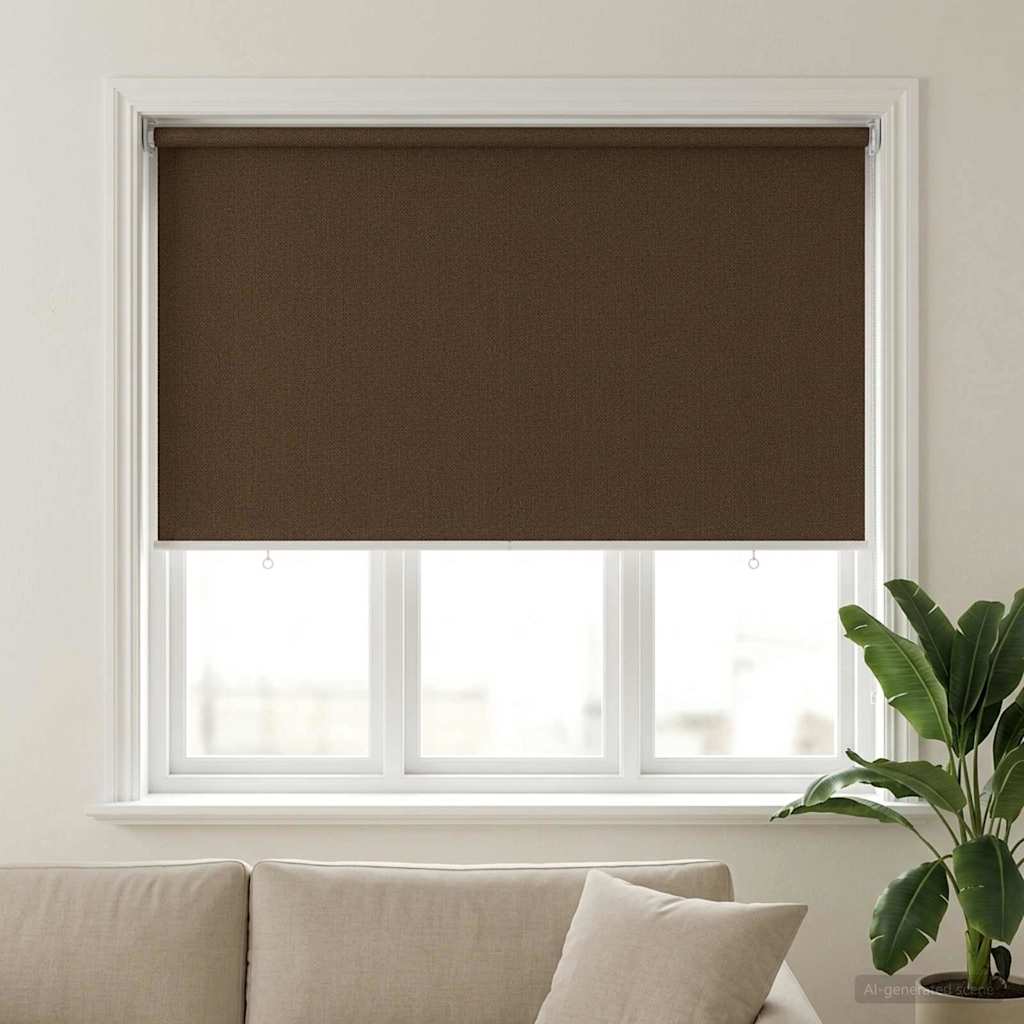 Outdoor Roller Blind 90% UV Block Brown 140 x 140 cm HDPE