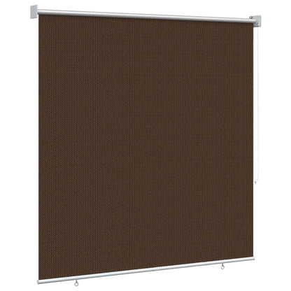 Outdoor Roller Blind 90% UV Block Brown 140 x 140 cm HDPE