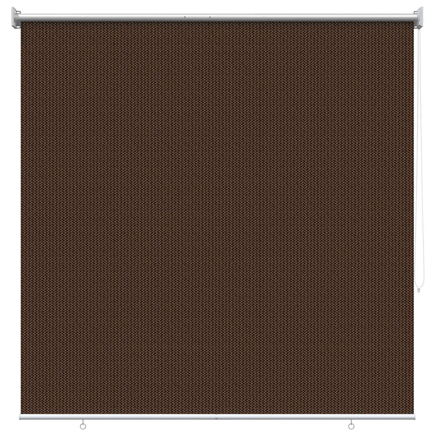 Outdoor Roller Blind 90% UV Block Brown 140 x 140 cm HDPE