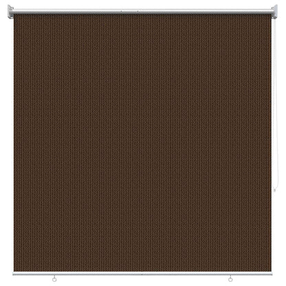 Outdoor Roller Blind 90% UV Block Brown 140 x 140 cm HDPE
