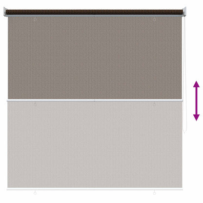 Outdoor Roller Blind 90% UV Block Brown 140 x 140 cm HDPE