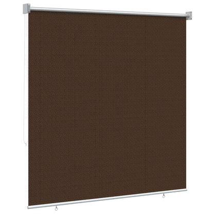 Outdoor Roller Blind 90% UV Block Brown 120 x 230 cm HDPE