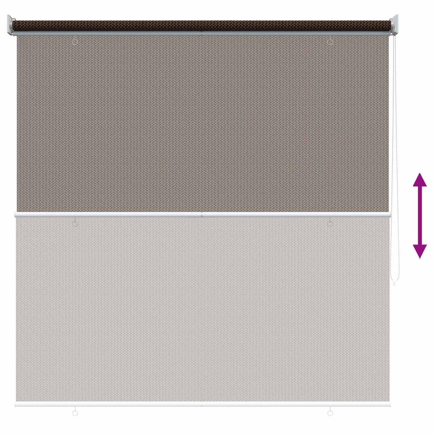 Outdoor Roller Blind 90% UV Block Brown 120 x 230 cm HDPE