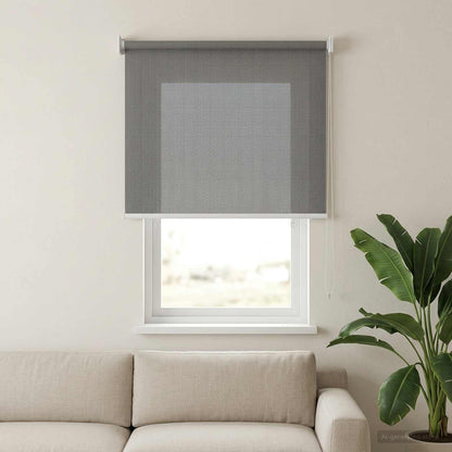 Outdoor Roller Blind 90% UV Block Light Grey 80 x 140 cm HDPE