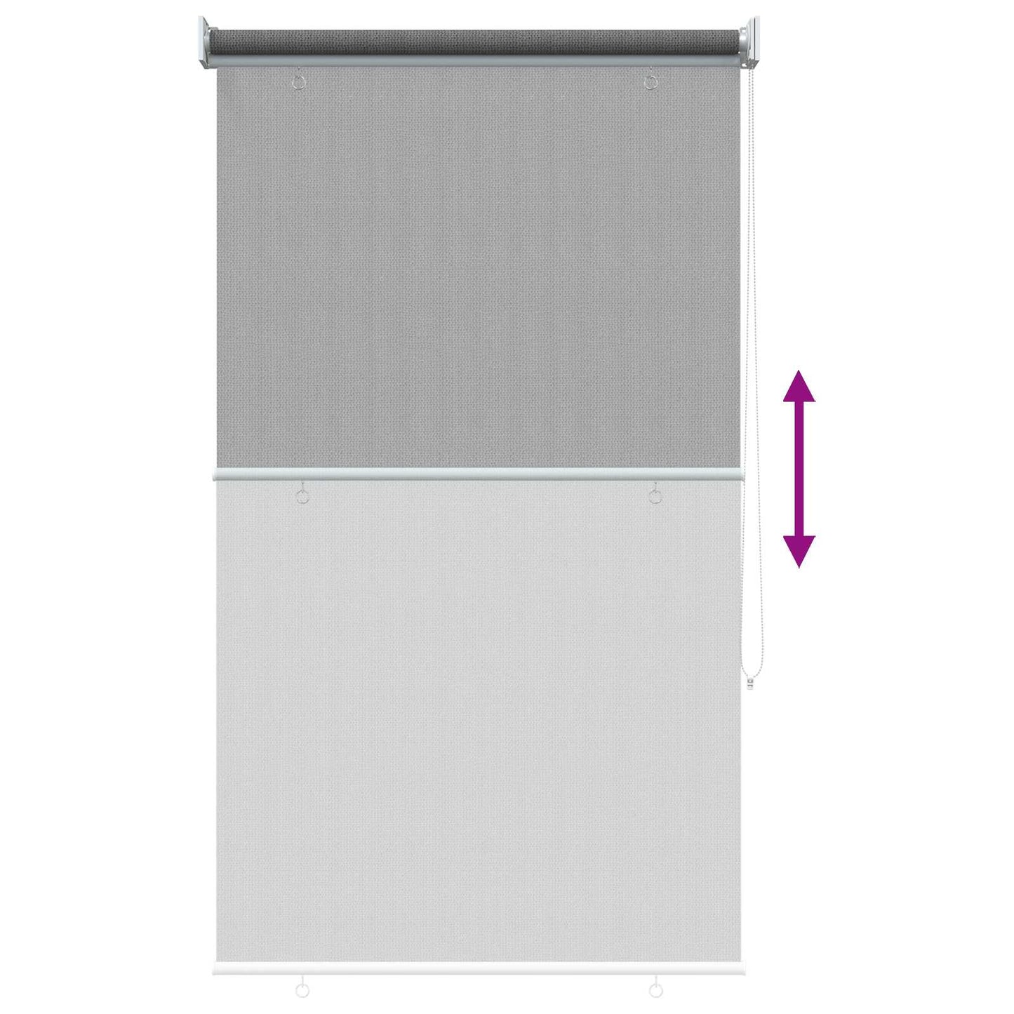 Outdoor Roller Blind 90% UV Block Light Grey 80 x 140 cm HDPE
